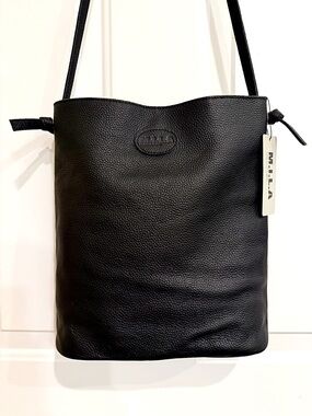 M.I.L.A. Made in Los Angeles Jackie Crossbody Bag NWT Italian Pebble Leather